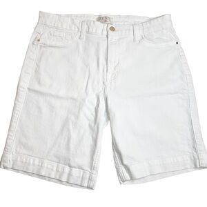 Jen7 7 For All Mankind White Denim Bermuda Shorts 12